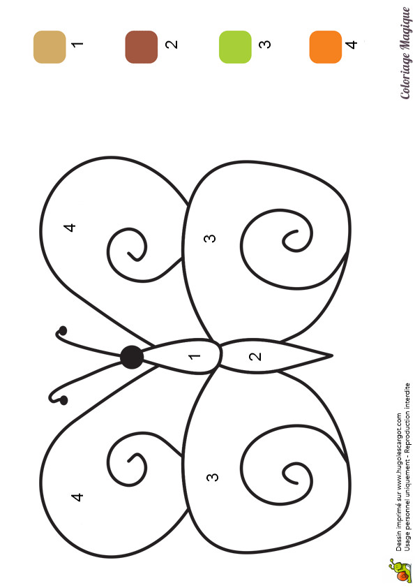 Coloriage et dessins gratuits Magique Papillon simple à imprimer