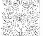 Coloriage Papillon admirable mandala