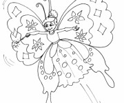 Coloriage Papillon Ange