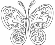 Coloriage Papillon formidable en coeur