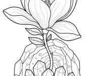 Coloriage Magnolia avec des Diamonds