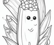 Coloriage Activit&eacute; de ma&iuml;s kawaii