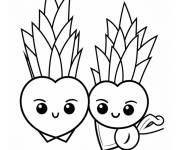 Coloriage Deux Tiges de ma&iuml;s facile