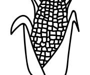 Coloriage Illustration de Ma&iuml;s facile