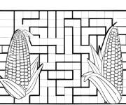 Coloriage Labyrinthe de ma&iuml;s
