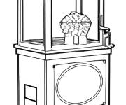 Coloriage Machine &agrave; pop-corn