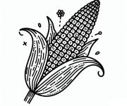 Coloriage Ma&iuml;s &agrave; motif