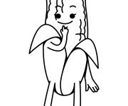Coloriage Ma&iuml;s debout de dessin anim&eacute;