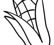 Coloriage Ma&iuml;s d&eacute;licieux simple