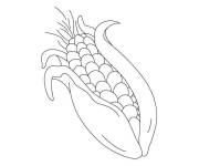 Coloriage et dessins gratuit Ma&iuml;s dessin&eacute; &agrave; la main à imprimer