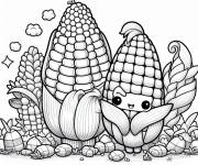 Coloriage Ma&iuml;s ensemble