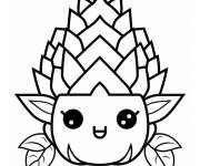 Coloriage ma&iuml;s indien kawaii