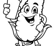 Coloriage Ma&iuml;s joyeux