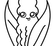 Coloriage Ma&iuml;s kawaii