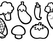 Coloriage Ma&iuml;s parmi les les l&eacute;gumes