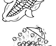 Coloriage Ma&iuml;s se change pour &ecirc;tre des Popcorn
