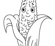 Coloriage Ma&iuml;s souriant