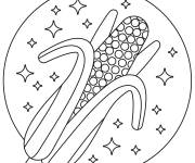 Coloriage Mandala Ma&iuml;s