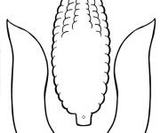 Coloriage Mod&egrave;le du Ma&iuml;s  et &eacute;pi &agrave; d&eacute;couper