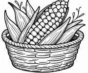 Coloriage Panier du Ma&iuml;s pour enfants