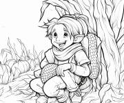 Coloriage R&eacute;colte d&eacute;taill&eacute;e du ma&iuml;s