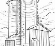 Coloriage Silo de ma&iuml;s