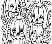 Coloriage Vari&eacute;t&eacute;s de ma&iuml;s sur le th&egrave;me de Halloween