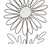 Coloriage Marguerite &agrave; d&eacute;corer