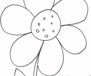 Coloriage et dessins gratuit Marguerite facilement dessinée à imprimer