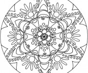 Coloriage Marguerite Mandala Difficile