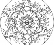 Coloriage et dessins gratuit Marguerite Mandala Difficile à imprimer