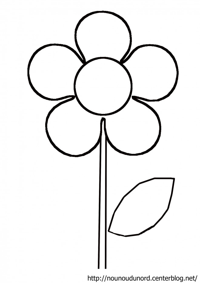 Coloriage et dessins gratuits modèle de Fleur Marguerite à imprimer