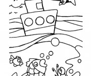 Coloriage Mer bateau