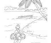Coloriage et dessins gratuit Mer Plage à imprimer
