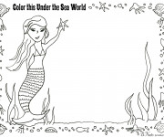 Coloriage Sirène de Mer