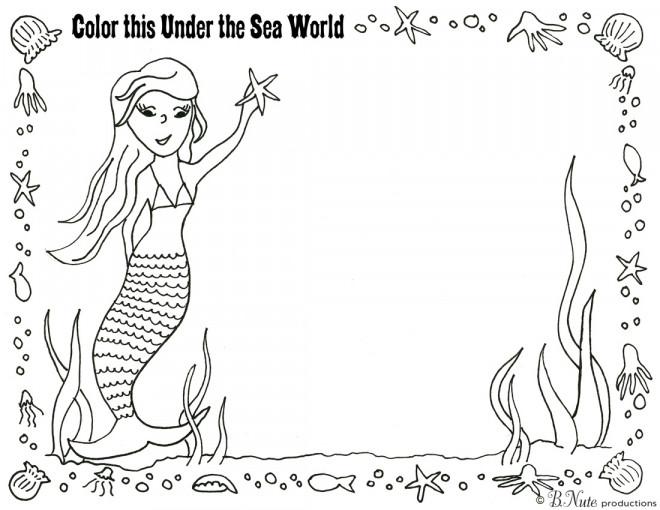 Coloriage et dessins gratuits Sirène de Mer à imprimer