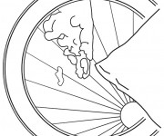 Coloriage Carte de Montagne
