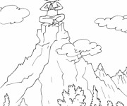Coloriage M&eacute;ditation sur la Montagne