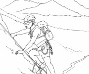 Coloriage Montagne et sport