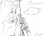 Coloriage Montagne parlant