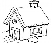 Coloriage Paysage de Maison rurale