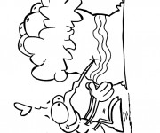 Coloriage Moustique aime le g&acirc;teau