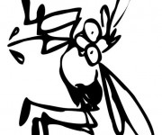 Coloriage Moustique Caricature