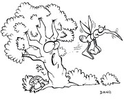 Coloriage Moustique et Arbre