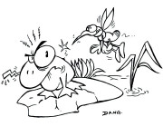 Coloriage Moustique et victime