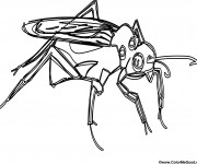 Coloriage Moustique insecte couleur