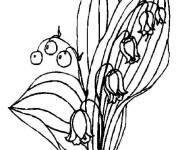 Coloriage 1er main brin de muguet pour enfants