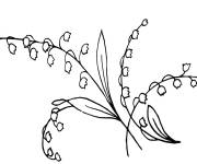 Coloriage et dessins gratuit Brindille de muguet 1er mai à imprimer