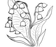 Coloriage et dessins gratuit Cloches dépliées muguet 1er mai à imprimer