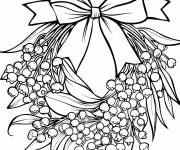 Coloriage Couronne de fleurs Muguet pour le1er mai